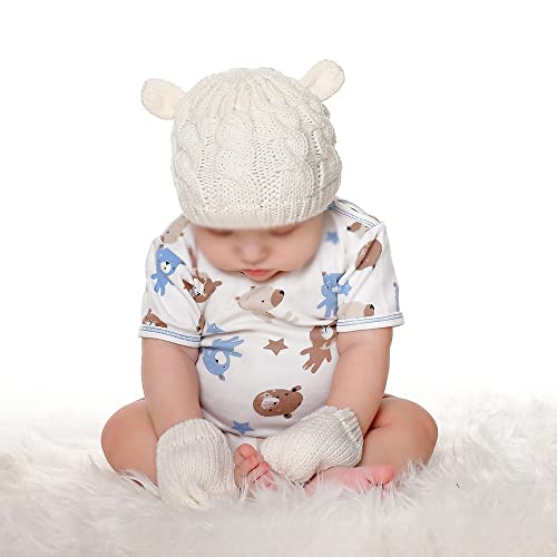 Gorrito de punto cálido infantil con orejeras protectoras contra el frío, pack de 2 2