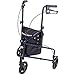 Carex 3 Wheel Walker for Seniors, Foldable, Rollator Walker with Three Wheels, Three Wheel Rolling Walker Height Adjustable for Seniors, Blue, Trio, Folding