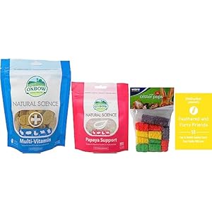 Oxbow Natural Science Functional Support Treats for Small Animals: Multi-Vitamin and Papaya Digestion (1.16-4.2 Ounces) – Plus Chews and Fun Animal Facts Booklet Bundle