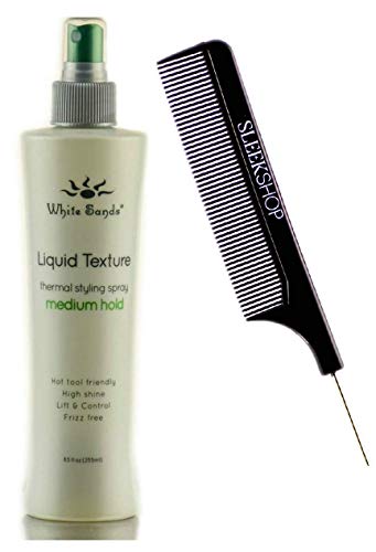 White Sands LIQUID TEXTURE, MEDIUM HOLD, Thermal Styling Spray, Hot Tool Friendly, High Shine, Lift & Control, Frizz-Free (Stylist Kit) (MED. HOLD, 8.5 oz / 250 ml)