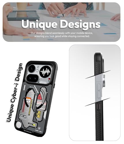 Image of KAPAVER Cyber-i Edition Case for Nothing Phone 4a Pro MagSafe, Magnetic | Nothing Phone 4a Pro Back Cover (Mag-X Cyber-Bot)