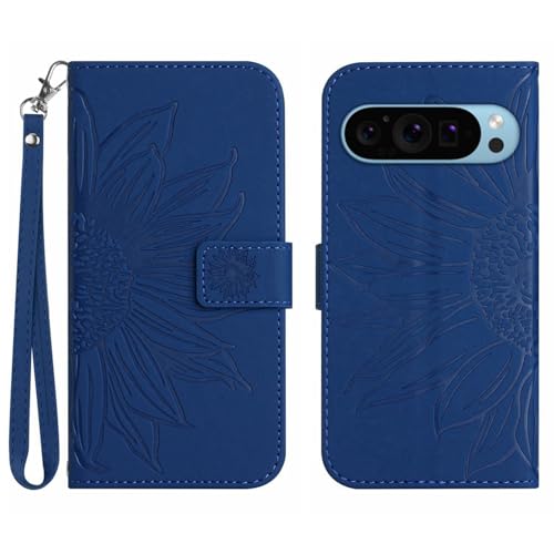�X�}�z�P�[�X �Ή��@�� for Google Pixel 9 Pro XL/Pixel 10 Pro XL�y�}�O�l�b�g���߁E�t���b�v�X�^���h�E�J�[�h�X���b�g�t�����z�zBlue