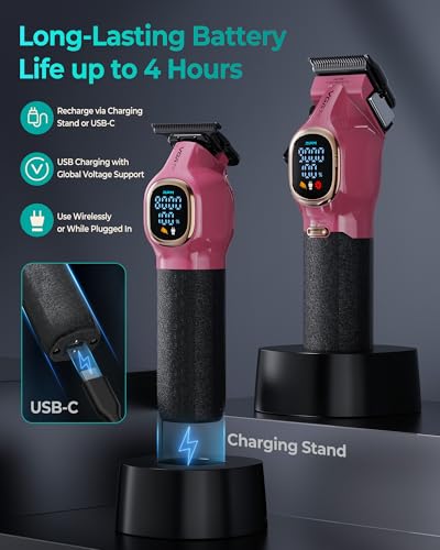 Image of VGRPRO Professional Hair Clippers for Men, Cordless Clipper and Trimmer Set