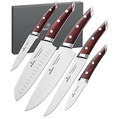 Brewin CHEFILOSOPHI Japanese Chef Knife Set 5 P...