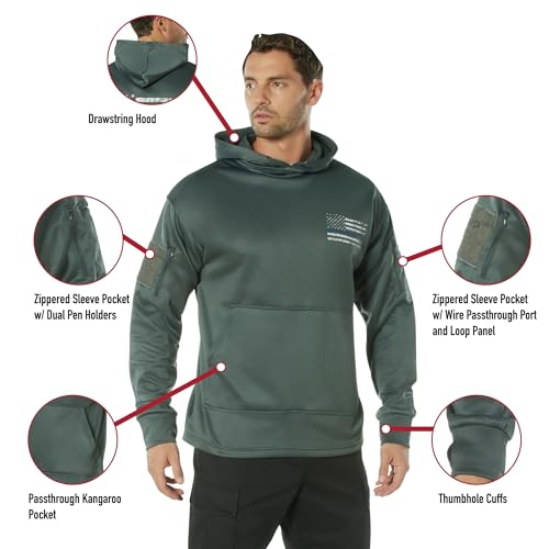 image for Rothco Conceal-Ops Thin Blue Line Hoodie – Tactical Hooded Sweatshir