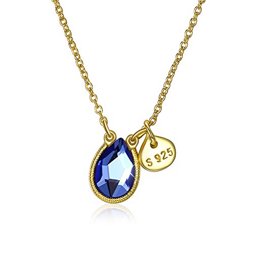 Collier en cristal haut de gamme et pendentif en argent véritable