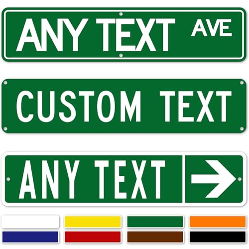 Custom Street Sign Metal - 8x24 Inch, Rust-Free Aluminum, Reflective Option, Single/Double Sided