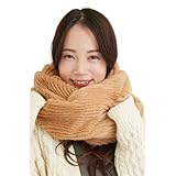 [valeria] スヌード ファー マフラー ネックウォーマー もこもこ 防寒 レディース 秋 冬 スノーボード スポーツ フワフワ オシャレ 女の子 暖かい ボア キャメル