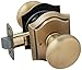 Baldwin PVROUTAR049 Reserve Privacy Round with Traditional Arch Rose in Matte Brass & Black Finish