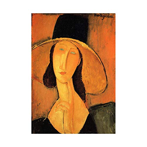 Painting Amedeo Modigliani Woman With Hat Wall Art Print