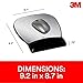 3M Precise Mouse Pad with Gel Wrist Rest, Soothing Gel Comfort with Durable, Easy to Clean Leatherette Cover, Optical Mouse Performance, 9.2