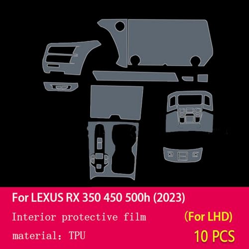 Film de protection transparent PPF-TPU Lexus RX 2023 console centrale - 2