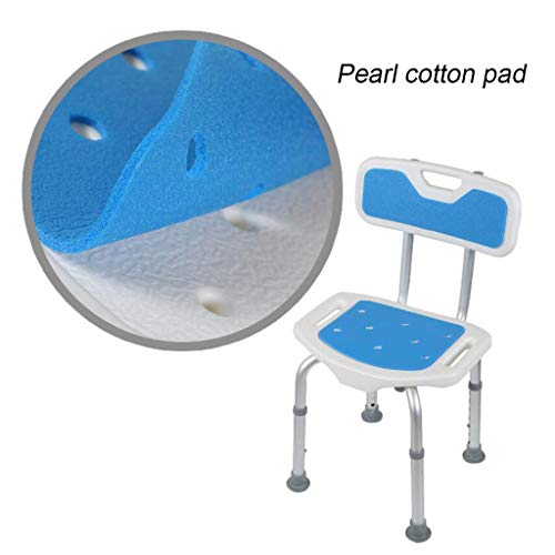 Tabouret de bain réglable CHEWYNP avec dossier rembourré pour douche - 4