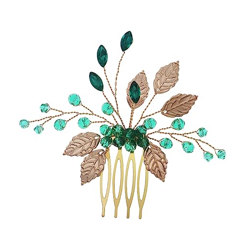 PACKOVE Blattförmiger Haarkamm mit Grün