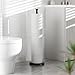 Toilet Paper Holder Stand(with Reserve Function), Free-Standing Spare Rolls Storage Holder, Stainless Steel, Modern Design