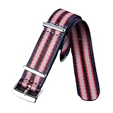 Cinturino In Nylon Di Alta Qualità, Adatto For Omega Seamaster 007, Sportivo Da Uomo E Donna, For Cinturini For Seiko Prospex(Pin-Blue Red)