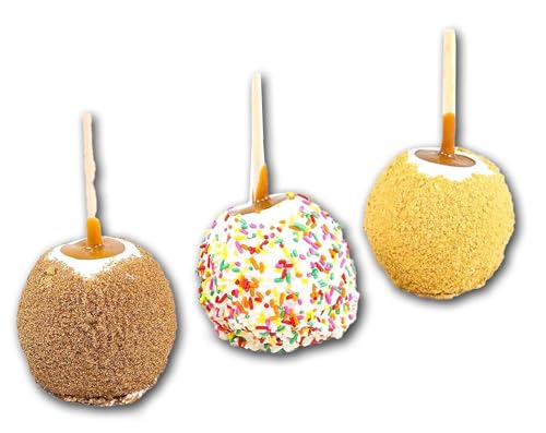 US Sweets Caramel Apple 3 Pack - White Chocolate Dipped