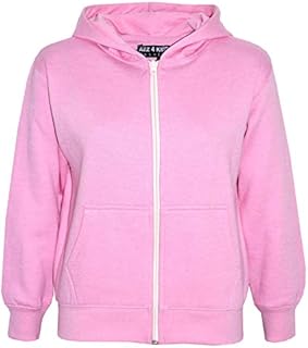 A2Z 4 Kids Girls Boys Classic Plain and Tie Dye Print Soft Fleece Full Zip-Up Hooded - Zipper Baby Pink 2-3