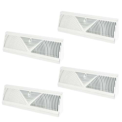 18 Inch Baseboard Register, 4 Pack Baseboard Register Vent, Smooth Air Vent