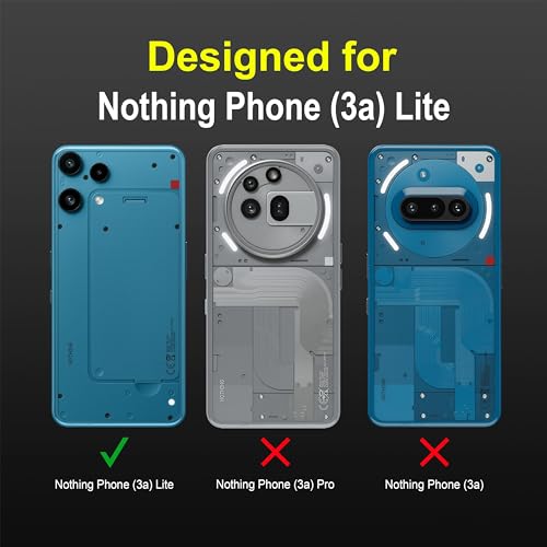 Image of Zapcase Back Case Cover for Nothing Phone 3a Lite | Compatible for Nothing Phone 3a Lite Back Cover | Liquid Silicon Magic Case with Camera Protection | Black