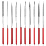 Prasacco Mini-Diamant-Nadelfeilen-Set, Mikro-Rundnadelfeile, flache Nadel, quadratisch...