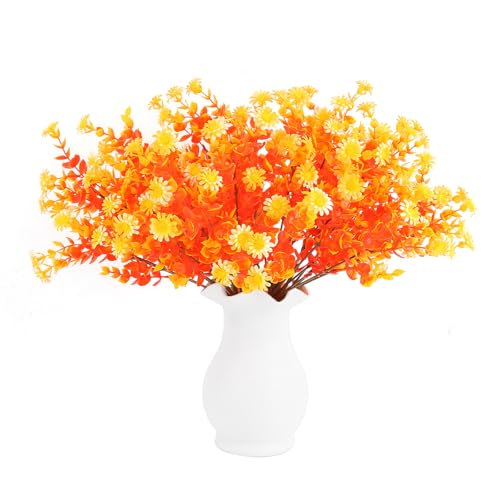 msymsyu 7 Bündel Kunstblumen Herbststrauß, Kunstblumen Herbst Dekoration