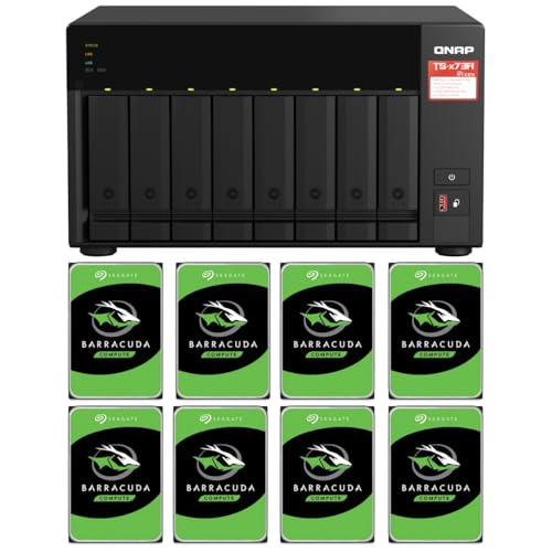 NAS yݒ-ς-g dbT|[gz HDDZbg 8xC yf[^1Ntz TS-873A & BarraCuda 64TB (8TB×8) e ANZXłKȍf [gANZX RAID[h