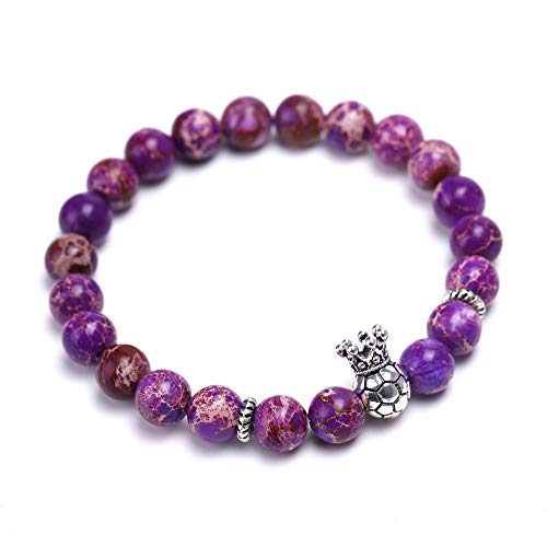 Bracelet en Pierre Unique : Le Cadeau Commémoratif Idéal avec Couronne Tibétaine