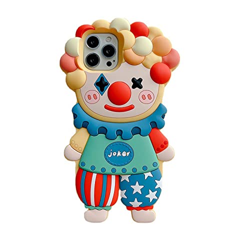 Clown Phone Case For Iphone, Kawaii Phone Cases 3D Silicone Cartoon Case Soft Rubber Shockproof For Women #TOP13