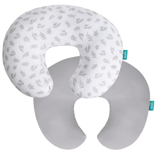 Image of Biloban Nursing Pillow Cover 2 Pack Fit for Boppy Pillow, Breathable & Skin-Friendly Nursing Slipcovers for Breastfeeding Mom, Comfortable & Machine Washable Nursing Covers