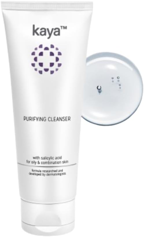 Kaya Acne Care Purifying Face Wash with Salicylic Acid | Dermatologist-Developed Cleanser with 22 Years of Expertise | Fights Pimples, Reduces Acne & Controls Oil | For Oily & Acne-Prone Skin | Men & Women | 100ml