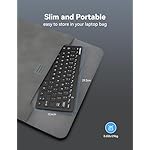 TECKNET 2.4G Wireless Keyboard, Small Wireless Keyboard with Media Hotkeys, Ultra Slim Compact Wireless Keyboard, 12-Month Battery Life, Compatible with PC, Desktop, Laptop, Smart TV - Black - Image 2