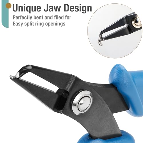Image of Beaditive Split Ring Pliers for Jewelry Making & Beading, High-Carbon Steel, 5-Inch