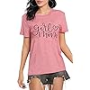 Womens-Mothers-Days-T-Shirt-Proud-Girl-Mom-Shirt-Funny-Cute-Mama-Cotton-Letter-Print-Tee-Tops INTHESHU Girl Mom Shirt Women Cute Graphic Tee Casual Short Sleeve Mama Letter Print T-Shirt Pink