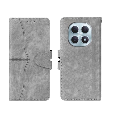 Image of amazon basics Redmi Note 15 5G Flip Cover | Card Pockets Wallet & Stand | Flip Cover for Redmi Note 15 5G (Gray)