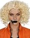 Anogol Hair Cap+ Light Platinum Blonde Lace Front Wig Synthetic Hair Short Curly Bob Wigs Glueless Natural Hairline For Women