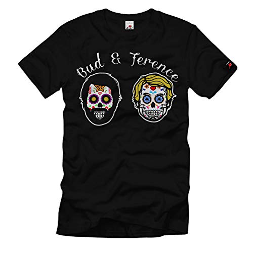 T-shirt noir Bud & Terence 5XL look mexicain La Catrina pour soirées et loisirs