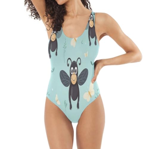 Bikini Monokini Sexy pour La Plage au Style Ours Brun Bourdonnant