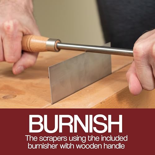 Cabinet Scraper Burnisher with 6 Piece Multi-Shaped Card Scrapers by Fulton Woodworking Tools - Image 2