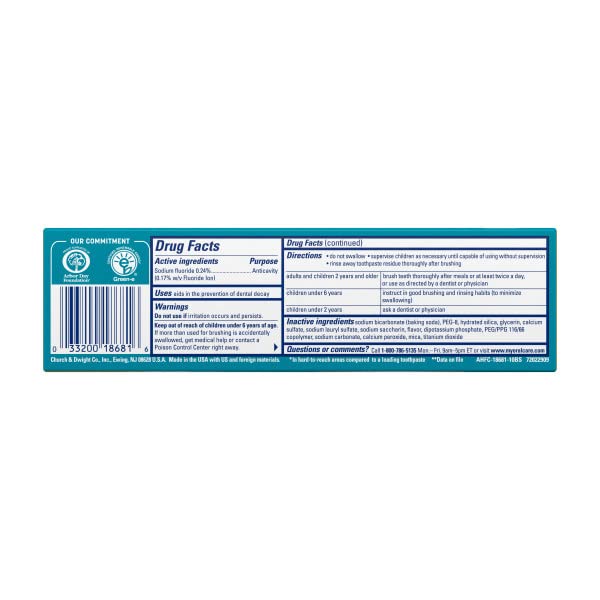 ARM & Hammer Truly Radiant Bright & Strong Fluoride Anticavity Toothpaste Fresh Mint 4.3 oz (Packs of 2) - image 5