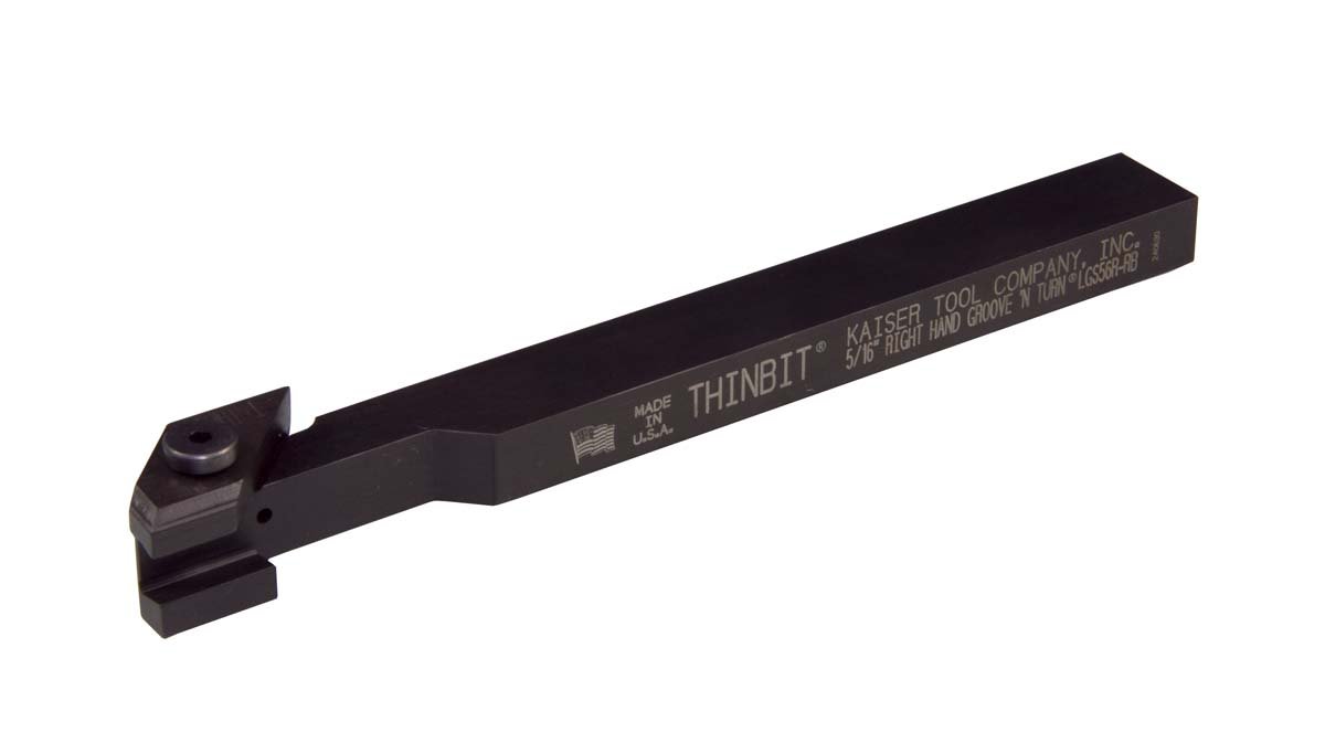 THINBIT LGS56R 5/16 inch, Right Hand Orientation, Straight toolholder. Use with Grooving, face Grooving, Threading and Parting Inserts.