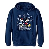 disney boy names Sudadera con capucha Disney Characters Discover Boy\'s Hooded - Sudadera de Forro Polar, Color Azul Marino, Talla S, Heather Navy, S