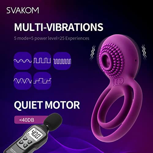 Svakom Couples Ring Vibrating Dual Penis Rings Male Adult Sensory Toys Clitoral Vibrator G-Spot Stimulators Waterproof Rechargeable For Male Or Couple #TOP1