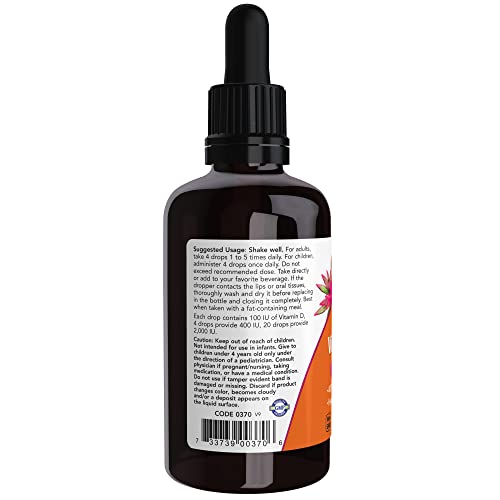 Now Supplements, Liquid Vitamin D-3, Strong Bones*, Structural Support*, 2-Ounce #TOP2