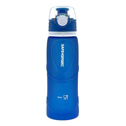 Safe4Sport Borraccia Blu - Borraccia Pieghevole In Silicone 750 Ml - Borraccia Arrotolabile Grande