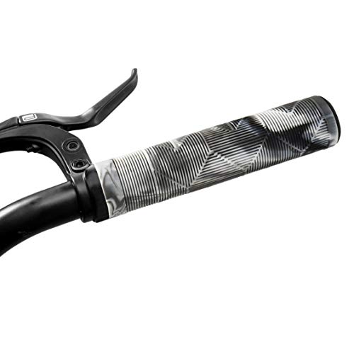 Image of MARQUE Chevron BMX Handlebar Grips - Flangeless Bicycle Grips for Flat Straight Bars Like BMX, MTB, Scooter; 140 MM of Non-Slip Grip to Match Any Bike or Scooter
