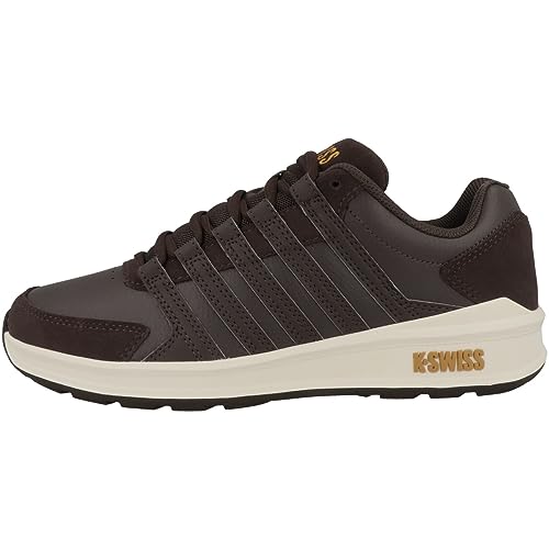 K-Swiss Homme Vista Trainer Basket en cuir blanc pour un look tennis classique