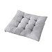 JLWM Couleur Unie Coussin De Chaise, Coussins De Chaises Coton Lin Extra Doux Velours Galette De Chaise avec des Liens pour Sol Voiture Carré-Gris clair-45x45cm