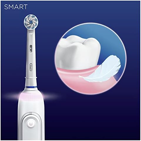 Oral-B Smart Sensitive Szczoteczka Elektryczna, z Technologią Braun i Etui Podróżnym, Biała