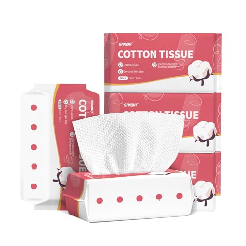 Serviettes jetables visage en coton x360 biodégradables et douces